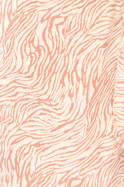 Xurkino Zebra Print Wrap Midi Skirt | La petite garçonne texture