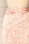 Xurkino Zebra Print Wrap Midi Skirt | La petite garçonne front close-up