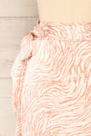 Xurkino Zebra Print Wrap Midi Skirt | La petite garçonne back close-up