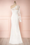 Xylia Ivory One Long Sleeve Maxi Bridal Dress | Boutique 1861 back view
