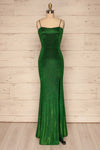 Yachiyo Green Sparkly Mermaid Gown | Robe front view | La Petite Garçonne