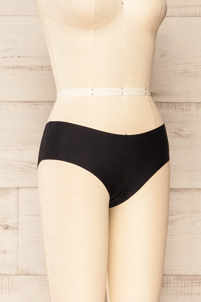 Yanik 3-Pack Seamless Mid-Rise Underwear | La petite garçonne black side view