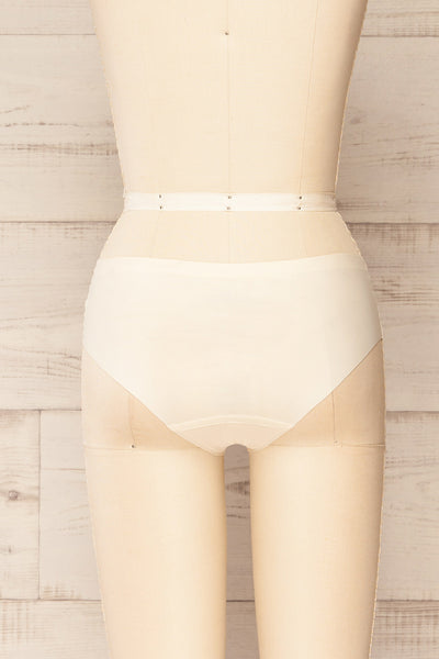Yanik 3-Pack Seamless Mid-Rise Underwear | La petite garçonne beige back view