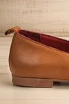 Yaqeta Brown Flat Pointed Toe Shoes w/ Laces | La petite garçonne side close-up