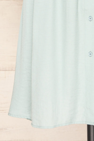 Yhoanis Blue Button-Up Short Dress | La petite garçonne details
