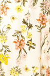 Ylena Floral Maxi Wrap Dress w/ Ruffles | Boutique 1861 fabric