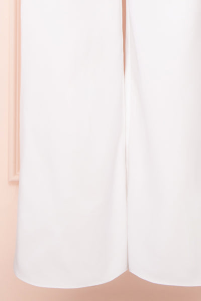 Yolanda White Sleeveless Cut-Out Satin Jumpsuit | Boudoir 1861 bottom