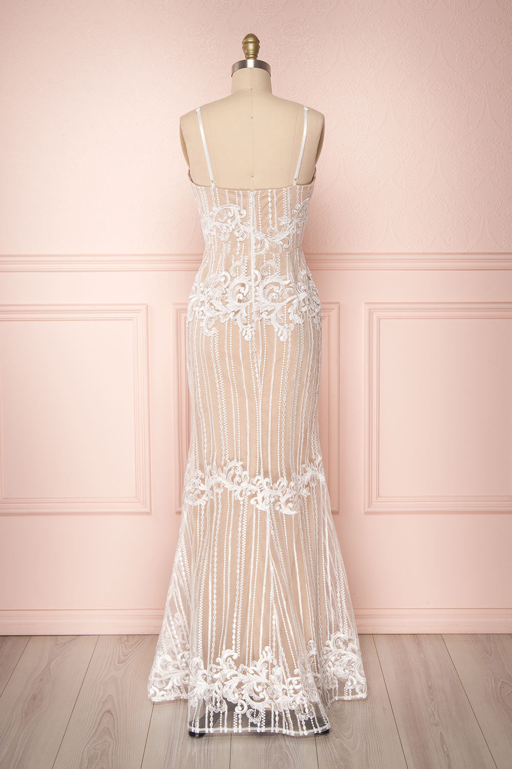 Yolina Light | White Mesh Gown