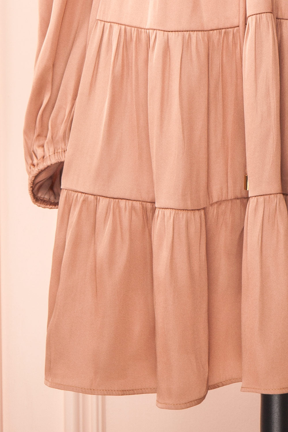 Yoonji Short Pink Dress w/ Long Sleeves | Boutique 1861 sleeve