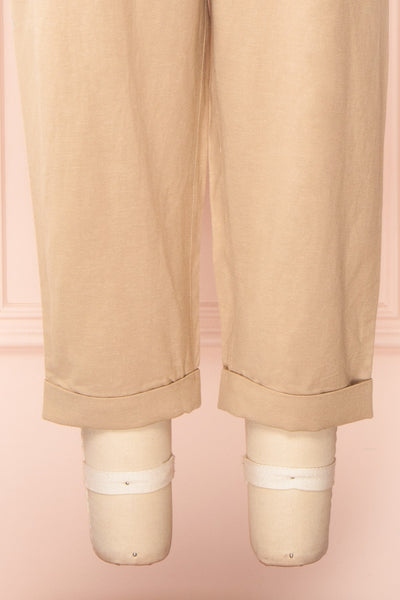 Yoonsuh Straight Leg Beige Cropped Pants w/ Ribbon | Boutique 1861 bottom