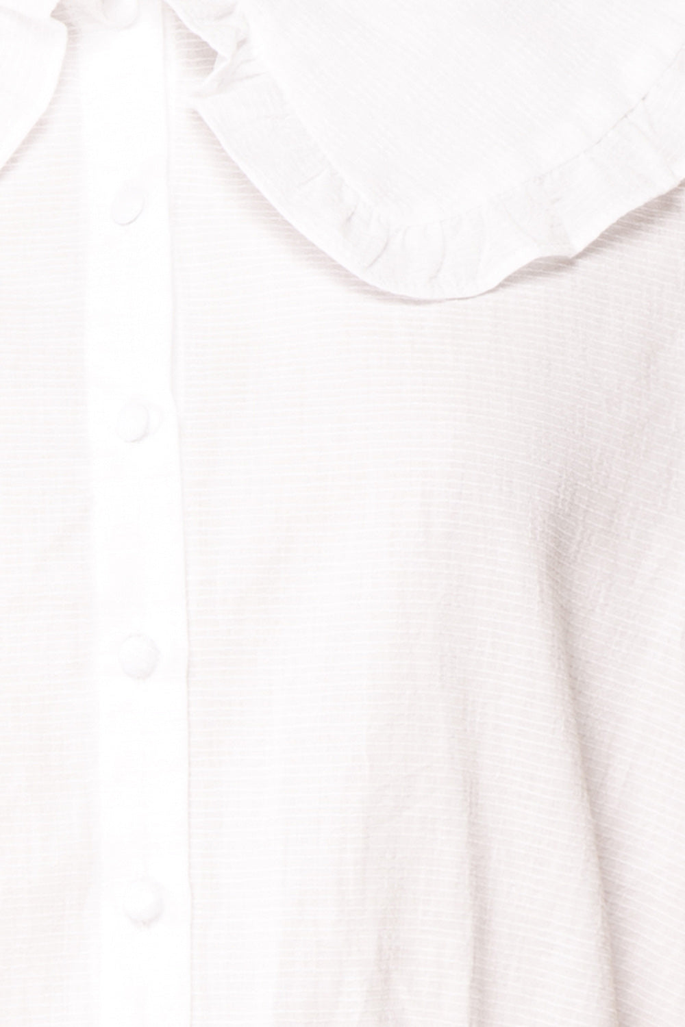 Yunhee White Blouse With Ruffled Collar | Boutique 1861 fabric 