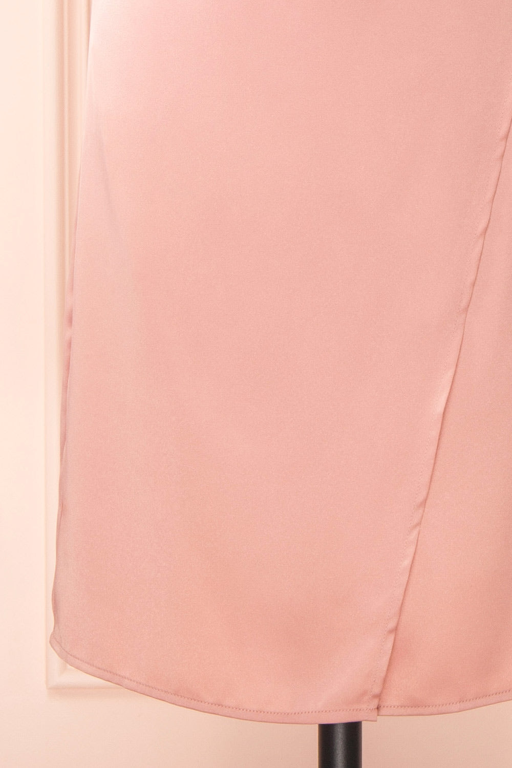 Zaina Pink Cowl Neck Satin Slip Dress | Boutique 1861 bottom 