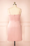 Zaina Pink Cowl Neck Satin Slip Dress | Boutique 1861 back plus size