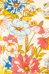Zaira Short Floral Dress w/ 3/4 Sleeves | Boutique 1861 fabric