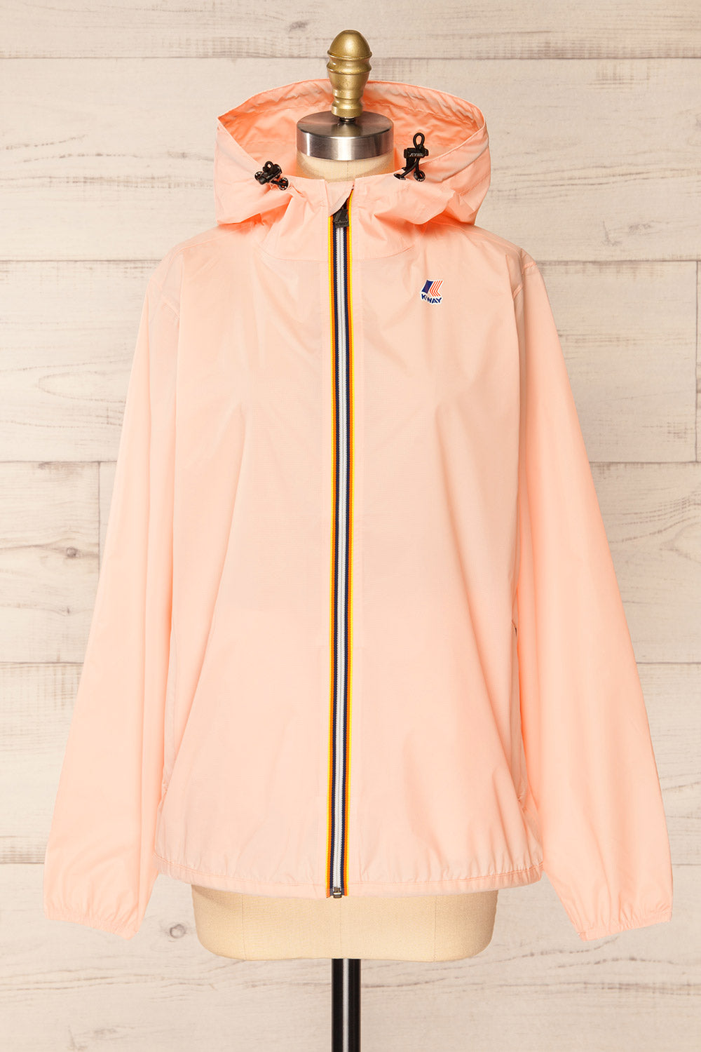 Zamora Pink Packable Rain Jacket | La petite garçonne front view 