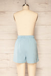 Zarbo Blue Jogger Shorts w/ Side Pockets | La petite garçonne back view