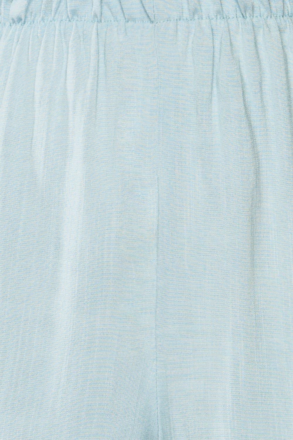 Zarbo Blue Jogger Shorts w/ Side Pockets | La petite garçonne fabric 