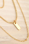 Zidia Gold Minimalist Multi-Row Necklace | La petite garçonne flat close-up