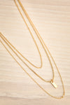 Zidia Gold Minimalist Multi-Row Necklace | La petite garçonne flat view