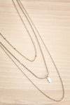 Zidia Silver Minimalist Multi Row Necklace | La petite garçonne flat view