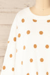 Zielona Oversized Polka Dot Sweater | La petite garçonne front close-up