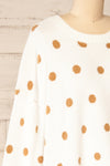 Zielona Oversized Polka Dot Sweater | La petite garçonne side close-up