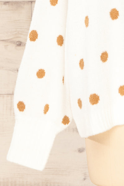 Zielona Oversized Polka Dot Sweater | La petite garçonne sleeve