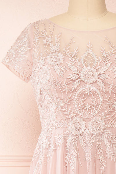 Zirnitra Embroidered Maxi Dress | Boudoir 1861 front close-up
