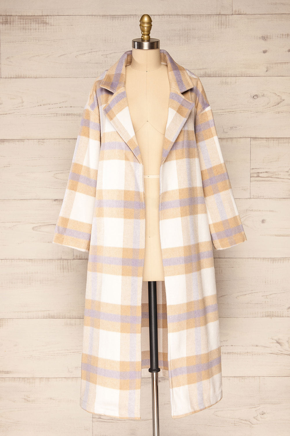 Zizukyn Plaid Trench Coat | La petite garçonne open view