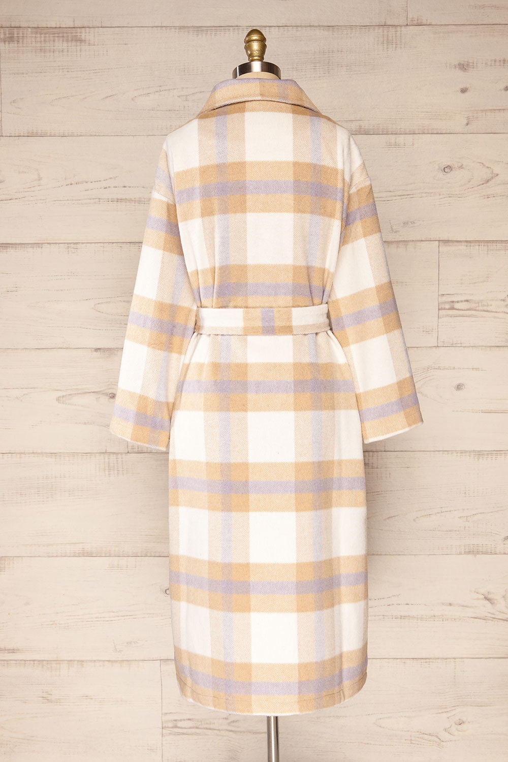 Zizukyn Plaid Trench Coat | La petite garçonne back view