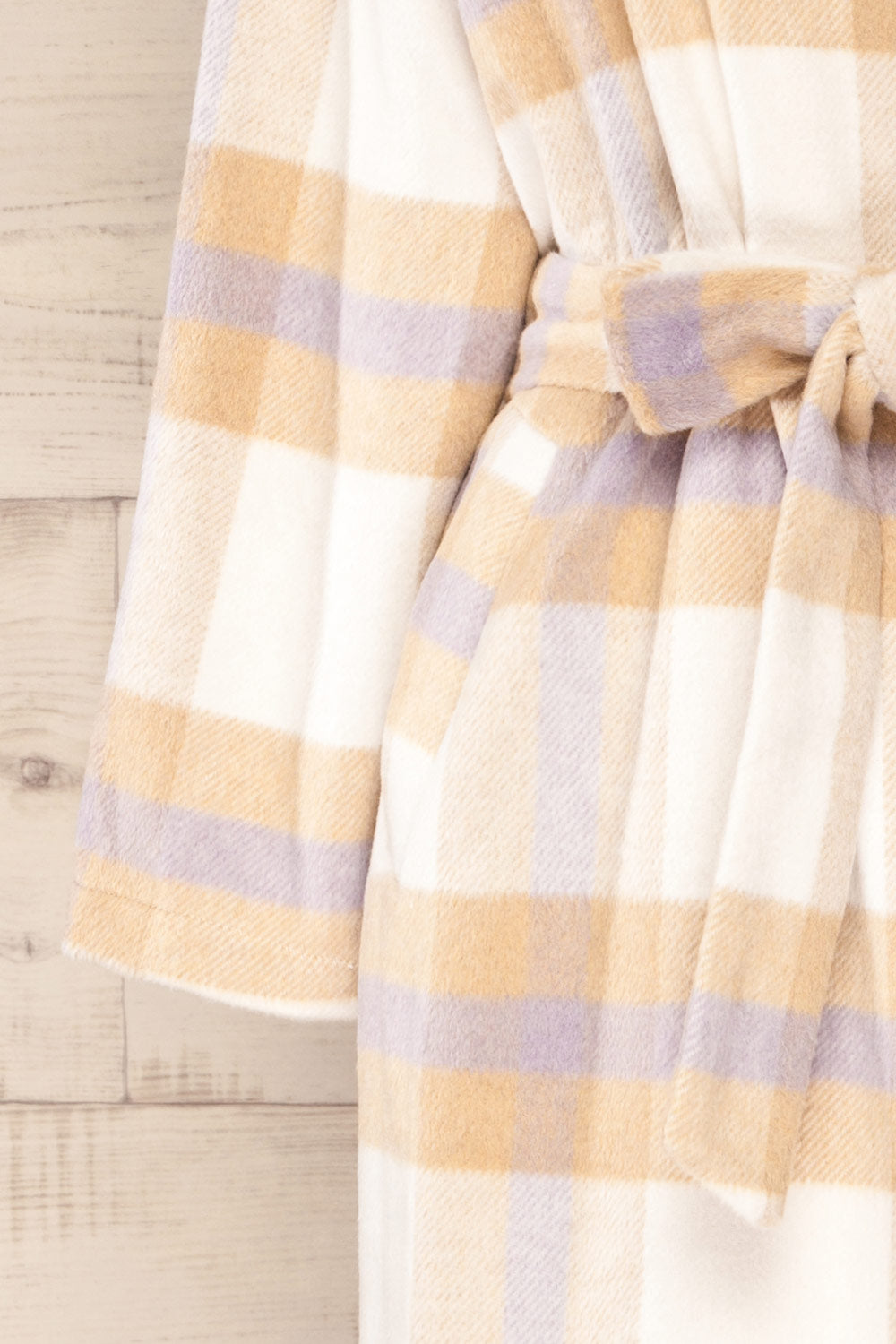 Zizukyn Plaid Trench Coat | La petite garçonne sleeve