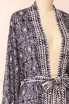 Zoela Patterned Kimono Robe | Boutique 1861 side close-up