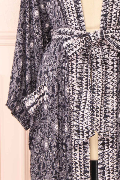 Zoela Patterned Kimono Robe | Boutique 1861 sleeve