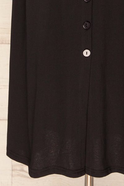 Zoelisoa Black Buttoned Midi Dress | La petite garçonne bottom