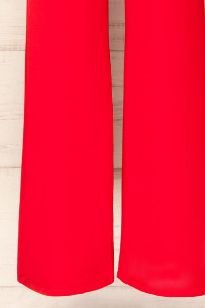 Zolo Red Cowl Neck Jumpsuit | La petite garçonne legs