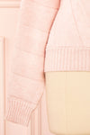 Zora Pink Long Sleeve Faux Wrap Crop Top | Boutique 1861 bottom