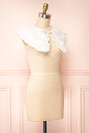 Zosia White Detachable Collar w/ Frills | Boutique 1861 side view