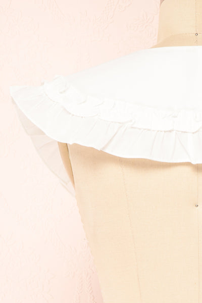 Zosia White Detachable Collar w/ Frills | Boutique 1861 back close-up