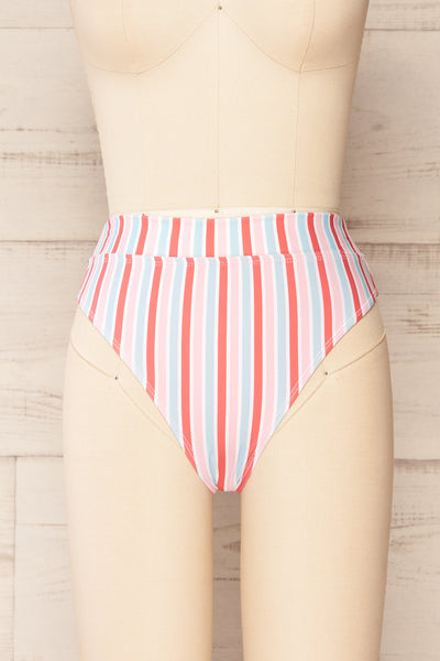 Zuwena Striped Bikini Bottom | La petite garçonne front view